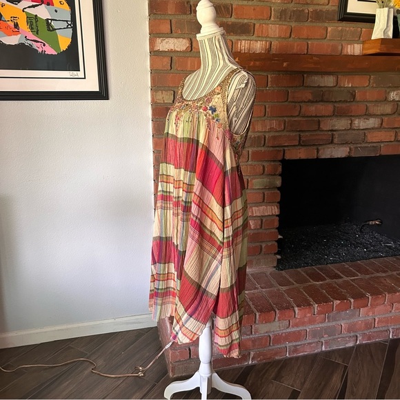 Sportmax Defile Plaid Beaded Sleeveless Mini Dress Sz 10 US - Picture 7 of 14